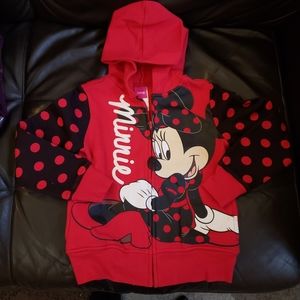 DISNEY MINNIE MOUSE ZIP SWEATSHIRT 6/6X